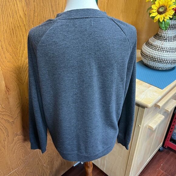 EUC Rae Dunn Gray “Blessed” Sweatshirt Size Medium #040 - Picture 3 of 5